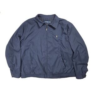 Polo Ralph Lauren Navy Fully Lined Zip Front Bi Swing Jacket Mens Tall Size 3XLT